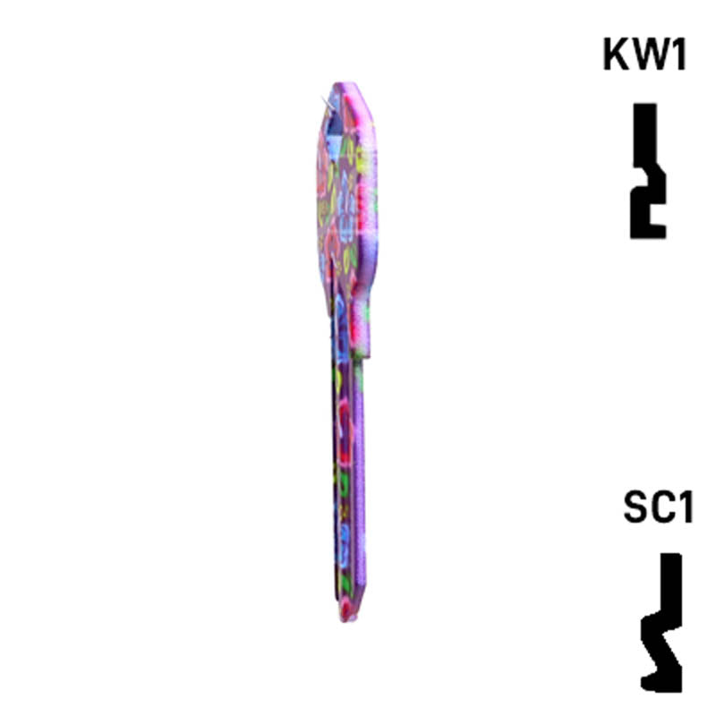 Happy Keys- Hibiscus Flowers Key (Choose Keyway) Residential-Commercial Key Howard Keys