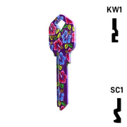 Happy Keys- Hibiscus Flowers Key (Choose Keyway) Residential-Commercial Key Howard Keys