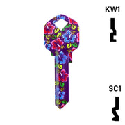 Happy Keys- Hibiscus Flowers Key (Choose Keyway) Residential-Commercial Key Howard Keys