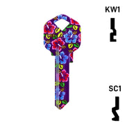 Happy Keys- Hibiscus Flowers Key (Choose Keyway) Residential-Commercial Key Howard Keys