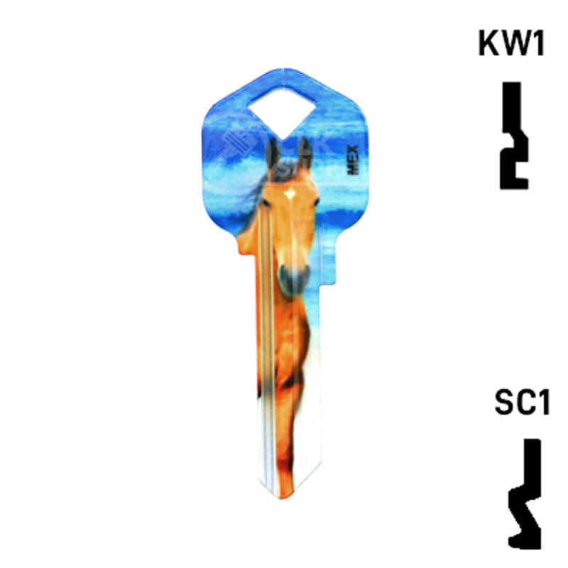Happy Keys- Horse Key (Choose Keyway) Residential-Commercial Key Howard Keys