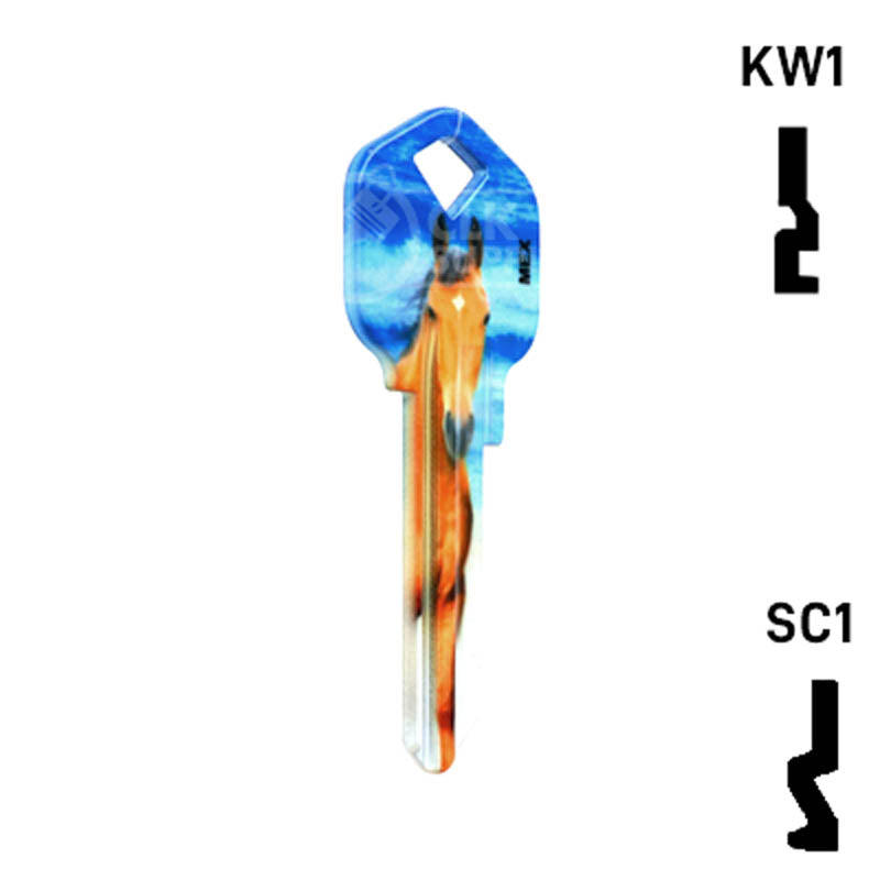 Happy Keys- Horse Key (Choose Keyway) Residential-Commercial Key Howard Keys