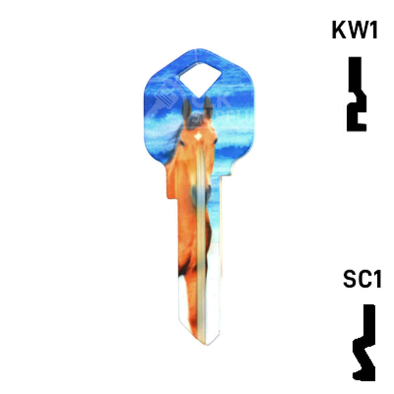 Happy Keys- Horse Key (Choose Keyway) Residential-Commercial Key Howard Keys