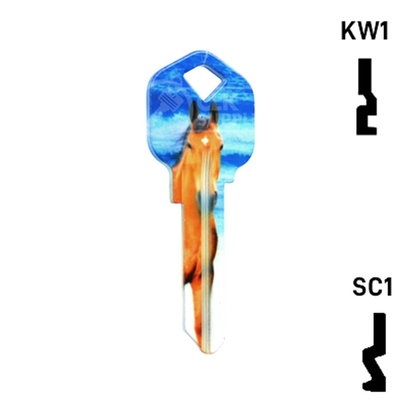 Happy Keys- Horse Key (Choose Keyway) Residential-Commercial Key Howard Keys