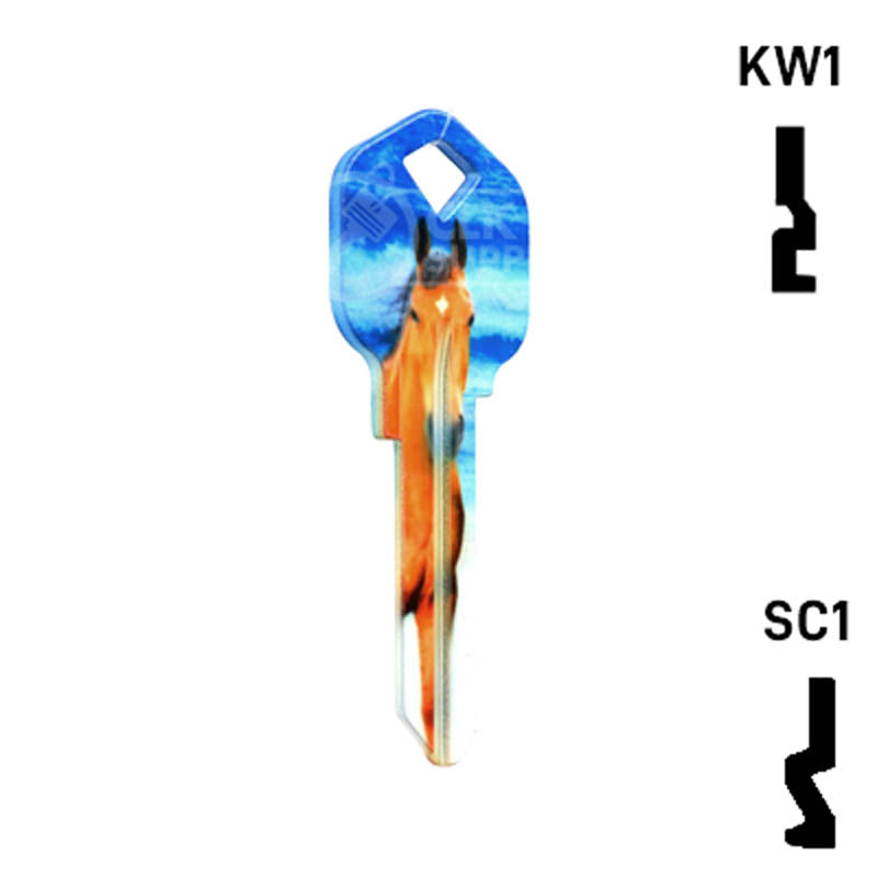 Happy Keys- Horse Key (Choose Keyway) Residential-Commercial Key Howard Keys