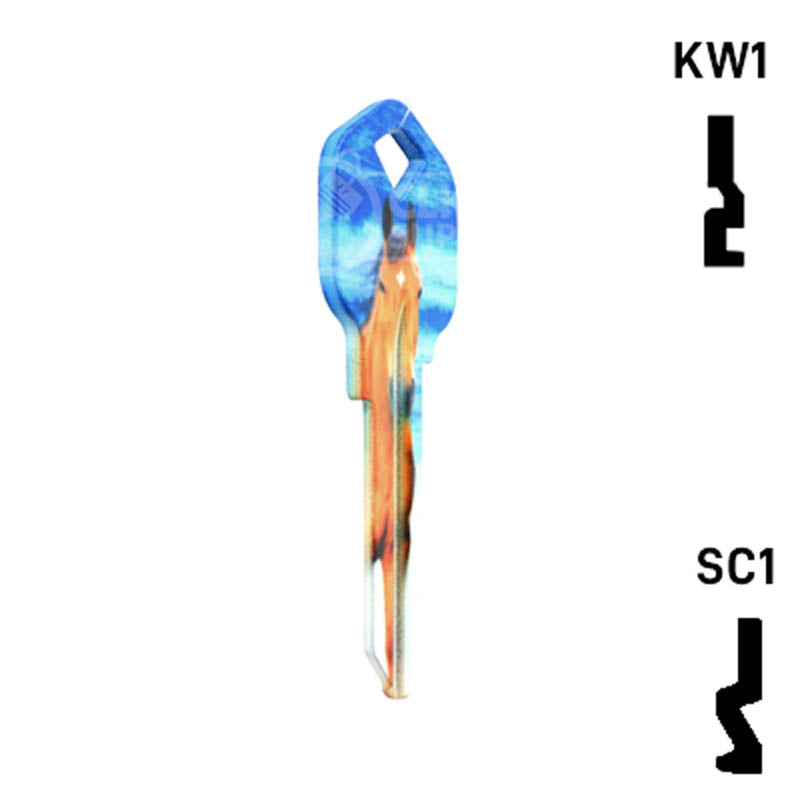 Happy Keys- Horse Key (Choose Keyway) Residential-Commercial Key Howard Keys