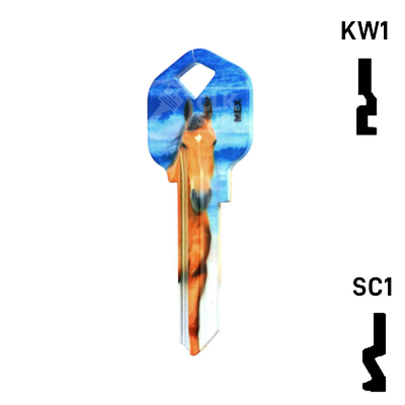 Happy Keys- Horse Key (Choose Keyway) Residential-Commercial Key Howard Keys