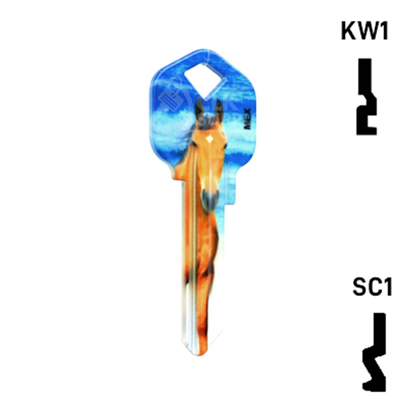 Happy Keys- Horse Key (Choose Keyway) Residential-Commercial Key Howard Keys