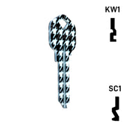 Happy Keys- Houndstooth Key (Choose Keyway) Residential-Commercial Key Howard Keys