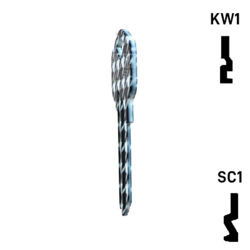 Happy Keys- Houndstooth Key (Choose Keyway) Residential-Commercial Key Howard Keys