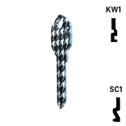Happy Keys- Houndstooth Key (Choose Keyway) Residential-Commercial Key Howard Keys