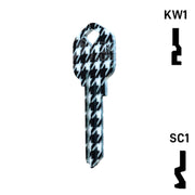 Happy Keys- Houndstooth Key (Choose Keyway) Residential-Commercial Key Howard Keys