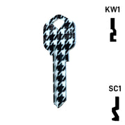 Happy Keys- Houndstooth Key (Choose Keyway) Residential-Commercial Key Howard Keys