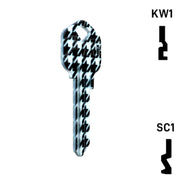 Happy Keys- Houndstooth Key (Choose Keyway) Residential-Commercial Key Howard Keys