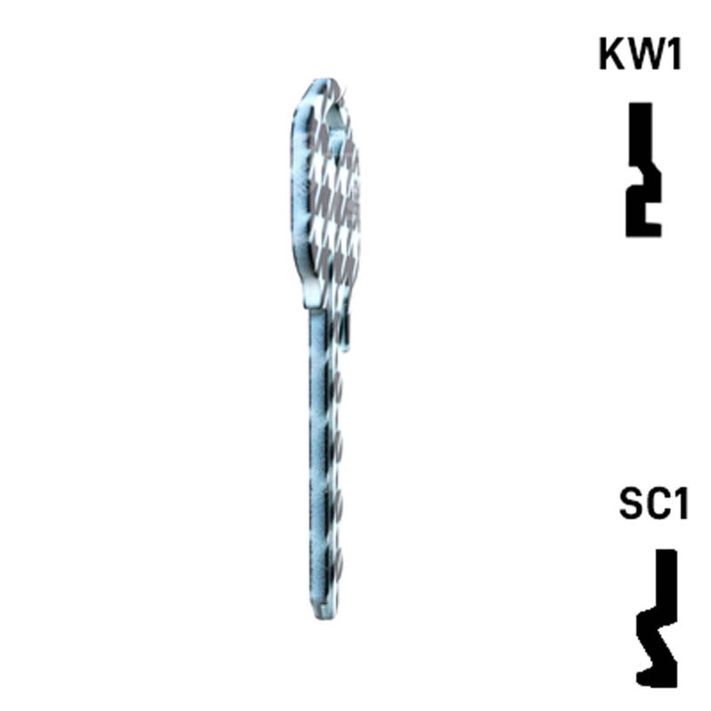 Happy Keys- Houndstooth Key (Choose Keyway) Residential-Commercial Key Howard Keys
