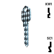Happy Keys- Houndstooth Key (Choose Keyway) Residential-Commercial Key Howard Keys
