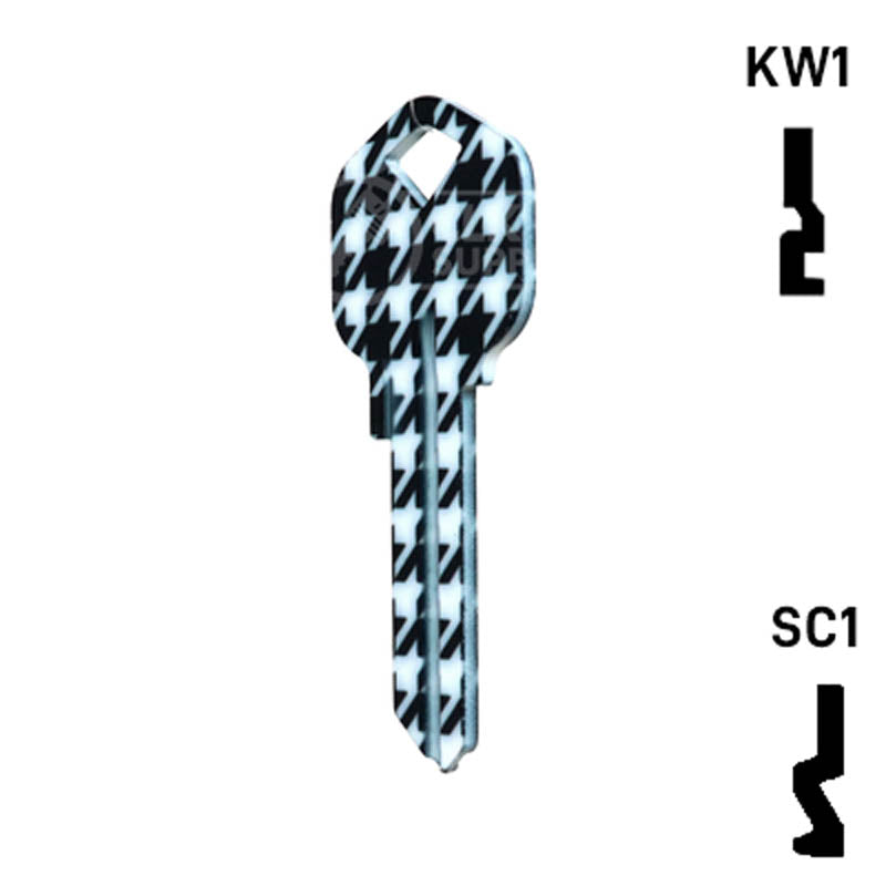 Happy Keys- Houndstooth Key (Choose Keyway) Residential-Commercial Key Howard Keys