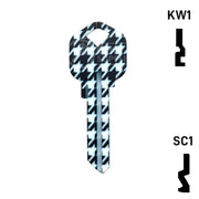 Happy Keys- Houndstooth Key (Choose Keyway) Residential-Commercial Key Howard Keys