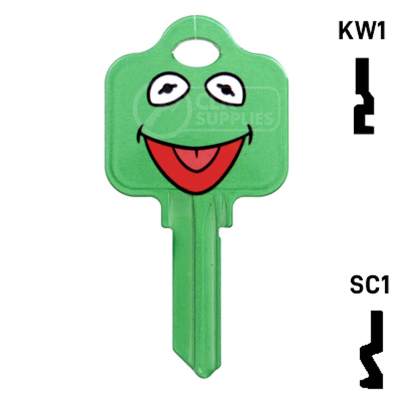 Happy Keys- Kermit Key (Choose Keyway) Residential-Commercial Key Howard Keys