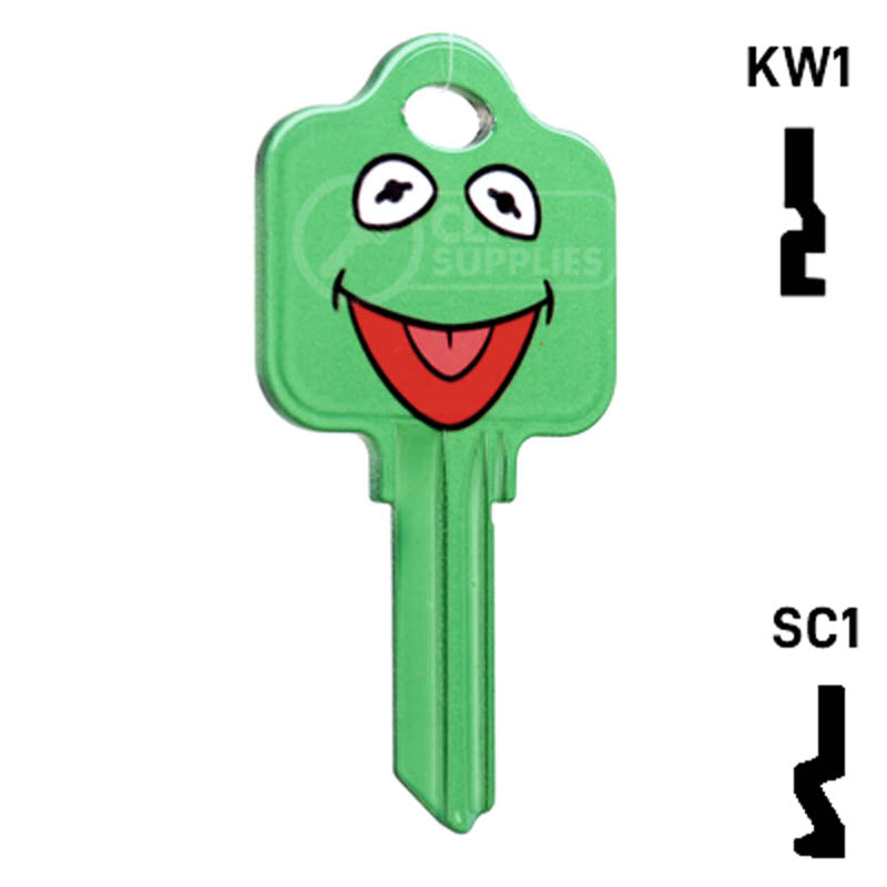 Happy Keys- Kermit Key (Choose Keyway) Residential-Commercial Key Howard Keys