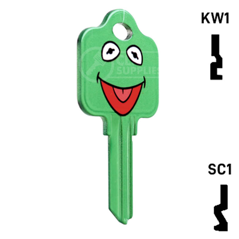 Happy Keys- Kermit Key (Choose Keyway) Residential-Commercial Key Howard Keys