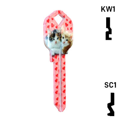 Happy Keys- Kittens Key (Choose Keyway) Residential-Commercial Key Howard Keys