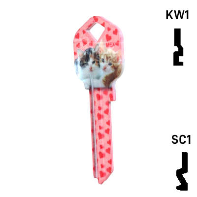 Happy Keys- Kittens Key (Choose Keyway) Residential-Commercial Key Howard Keys