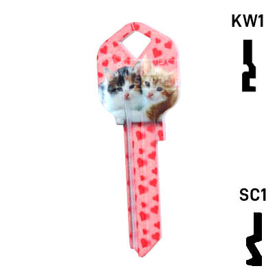 Happy Keys- Kittens Key (Choose Keyway) Residential-Commercial Key Howard Keys