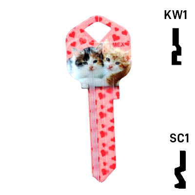 Happy Keys- Kittens Key (Choose Keyway) Residential-Commercial Key Howard Keys