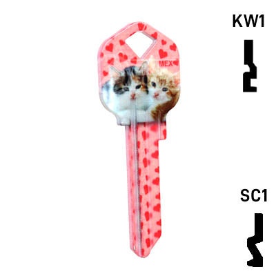 Happy Keys- Kittens Key (Choose Keyway) Residential-Commercial Key Howard Keys