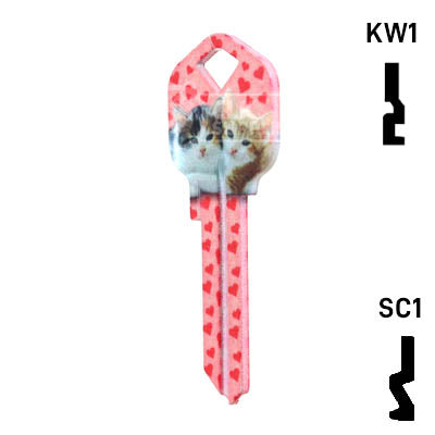 Happy Keys- Kittens Key (Choose Keyway) Residential-Commercial Key Howard Keys