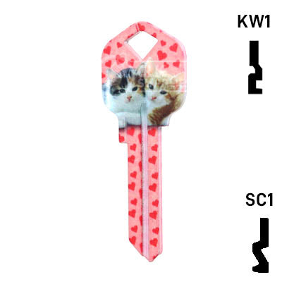 Happy Keys- Kittens Key (Choose Keyway) Residential-Commercial Key Howard Keys