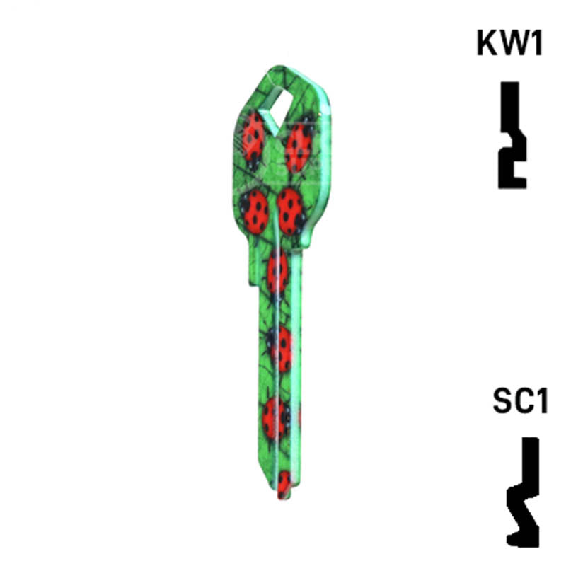 Happy Keys- Ladybugs Key (Choose Keyway) Residential-Commercial Key Howard Keys