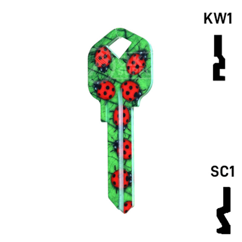 Happy Keys- Ladybugs Key (Choose Keyway) Residential-Commercial Key Howard Keys