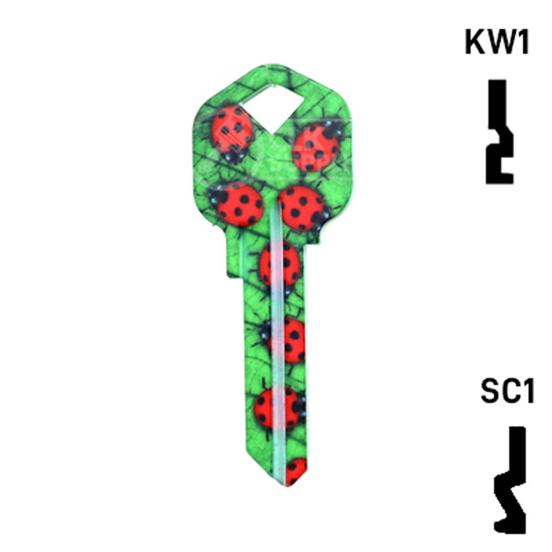 Happy Keys- Ladybugs Key (Choose Keyway) Residential-Commercial Key Howard Keys