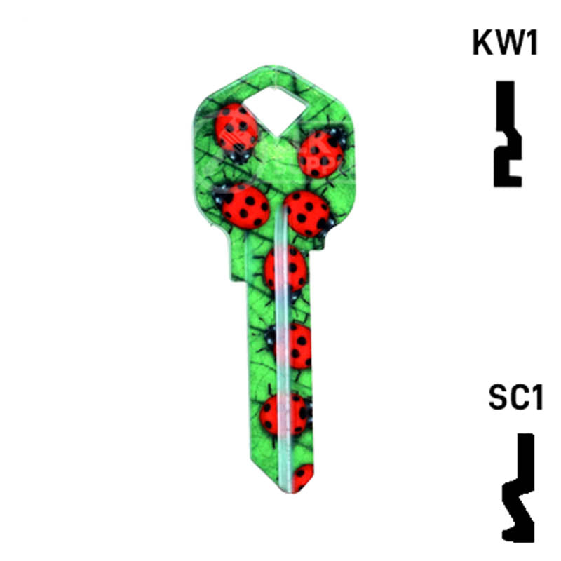 Happy Keys- Ladybugs Key (Choose Keyway) Residential-Commercial Key Howard Keys