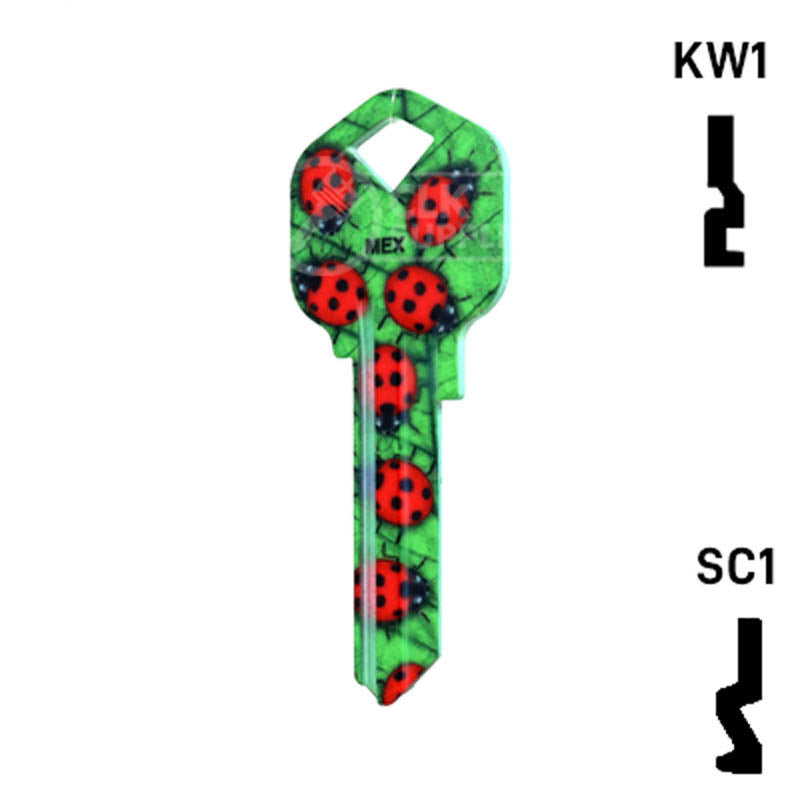 Happy Keys- Ladybugs Key (Choose Keyway) Residential-Commercial Key Howard Keys
