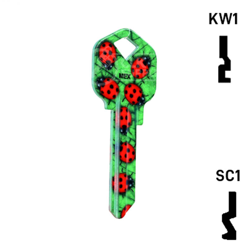Happy Keys- Ladybugs Key (Choose Keyway) Residential-Commercial Key Howard Keys