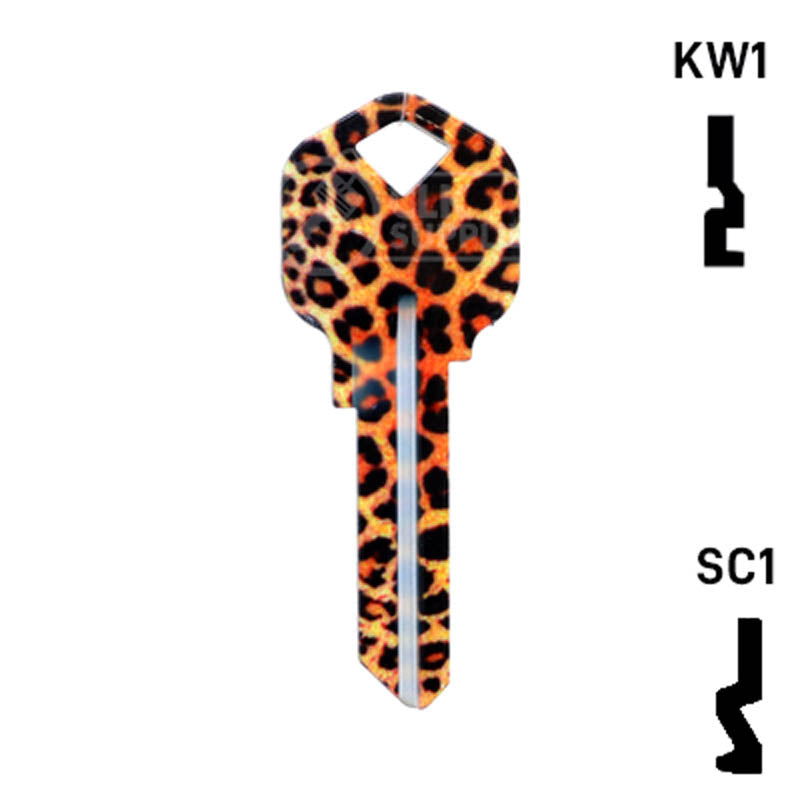 Happy Keys- Leopard Key (Choose Keyway) Residential-Commercial Key Howard Keys