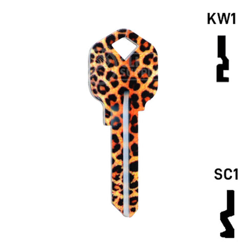 Happy Keys- Leopard Key (Choose Keyway) Residential-Commercial Key Howard Keys