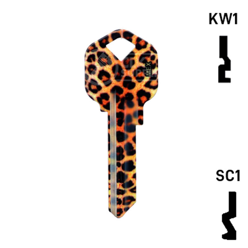 Happy Keys- Leopard Key (Choose Keyway) Residential-Commercial Key Howard Keys