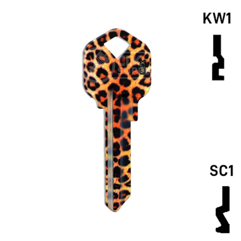 Happy Keys- Leopard Key (Choose Keyway) Residential-Commercial Key Howard Keys