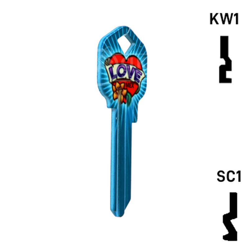 Happy Keys- Love Key (Choose Keyway) Residential-Commercial Key Howard Keys