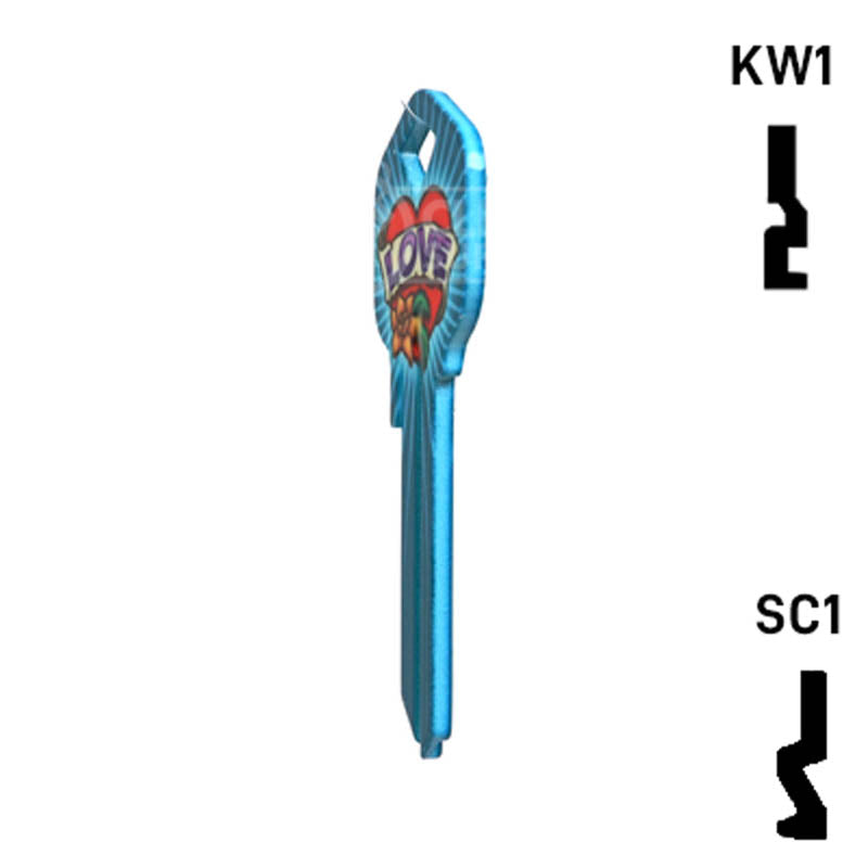 Happy Keys- Love Key (Choose Keyway) Residential-Commercial Key Howard Keys