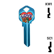 Happy Keys- Love Key (Choose Keyway) Residential-Commercial Key Howard Keys