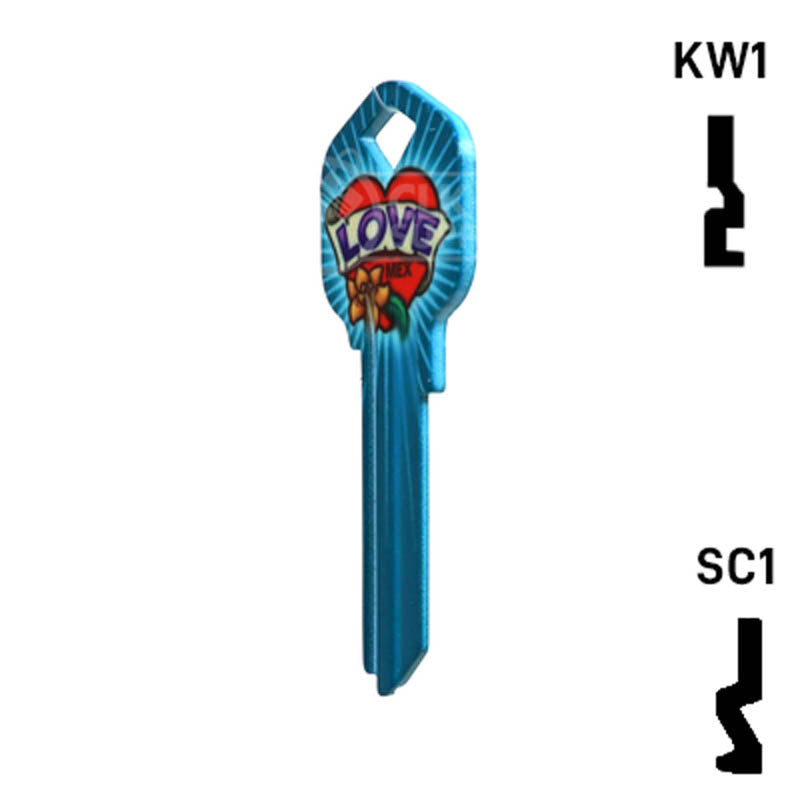 Happy Keys- Love Key (Choose Keyway) Residential-Commercial Key Howard Keys