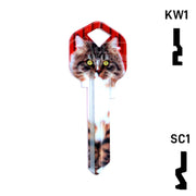 Happy Keys- Maine Coon Key (Choose Keyway) Residential-Commercial Key Howard Keys