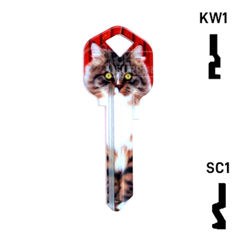 Happy Keys- Maine Coon Key (Choose Keyway) Residential-Commercial Key Howard Keys
