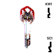 Happy Keys- Maine Coon Key (Choose Keyway) Residential-Commercial Key Howard Keys