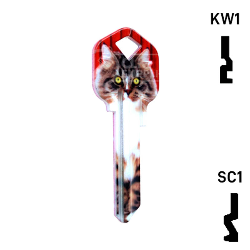 Happy Keys- Maine Coon Key (Choose Keyway) Residential-Commercial Key Howard Keys